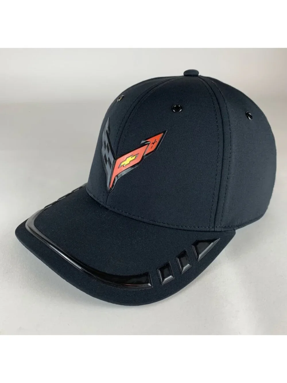 Corvette Cruisin Sports Mens Black Strapback Adjustable Hat